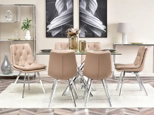 Krzesło tapicerowane z ekoskóry - nowoczesny wybór do jadalni